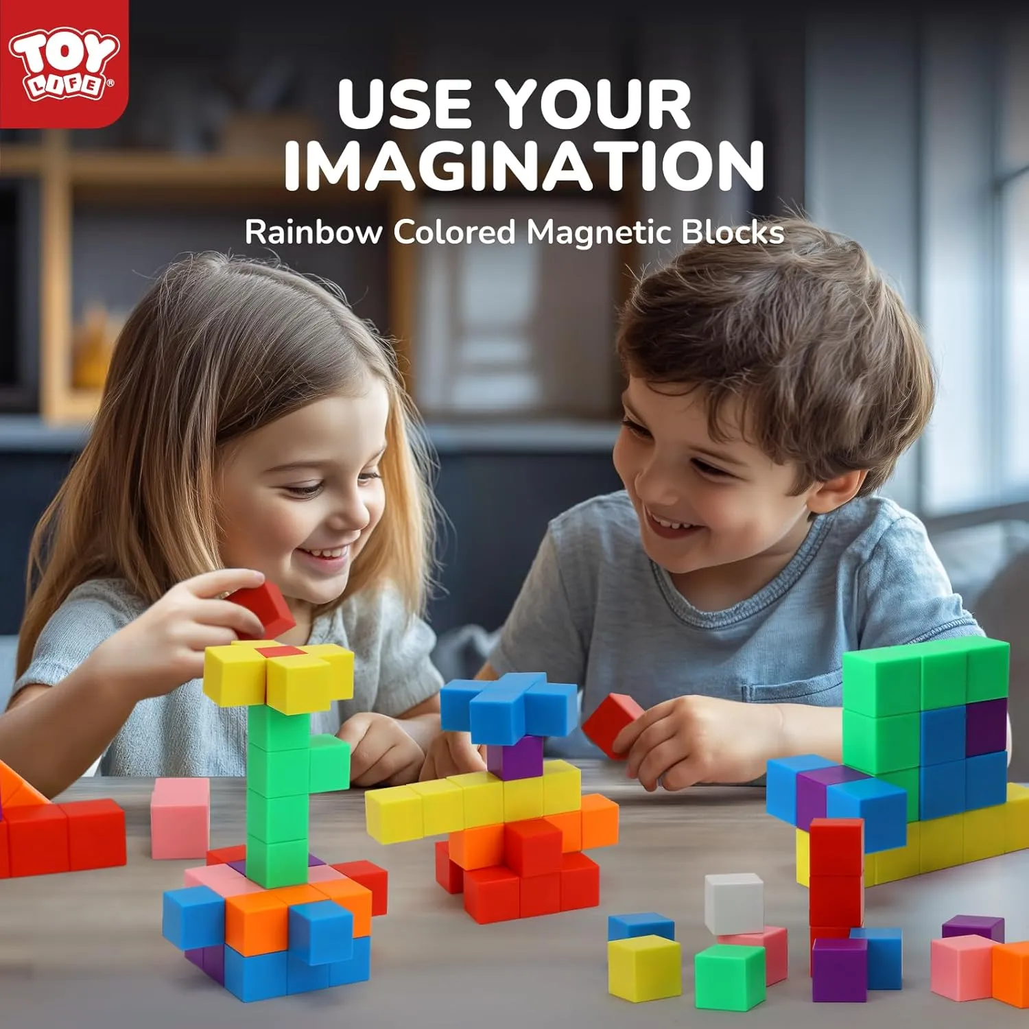 TOY Life 64 Pcs Magnetic Building Blocks for Toddlers Age 3-5 - Magnetic Blocks for Kids Ages 3-8 - Preschool Creative Stem Building Toys