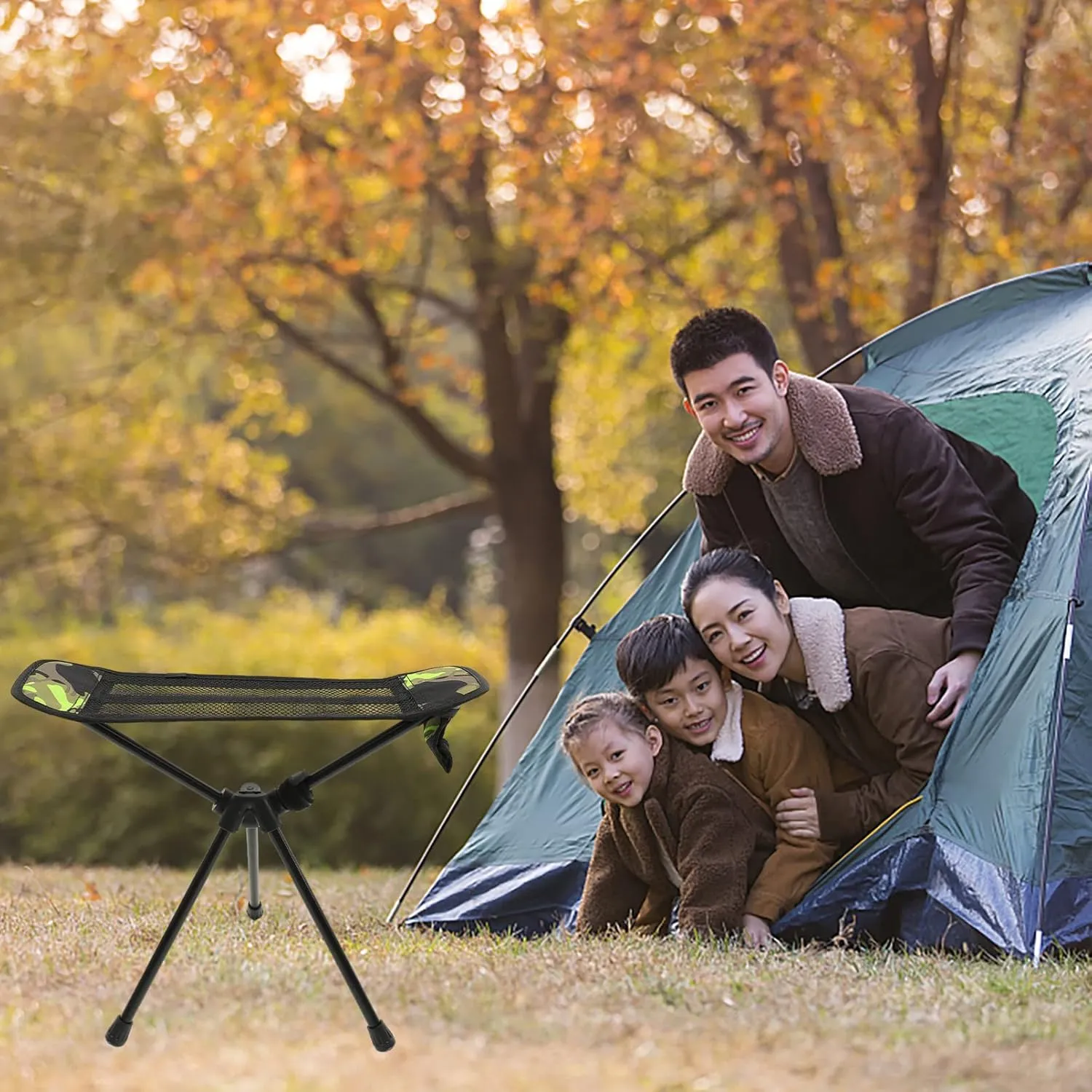 TOYANDONA Portable Folding Stool for Outdoor Leisure Lightweight Multipurpose Fishing Chair Compact Design for Camping Travel Picnics Easy to Carry with Storage Bag Durable Construction
