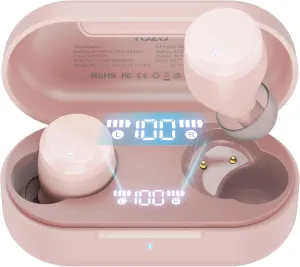 TOZO T12 (Compact Ergonomic Edition) Wireless Earbuds Bluetooth 5.3 Headphones, Call ENC Noise Cancelling Mic, 55Hrs Playtime App Customize EQ IPX8 Waterproof LED Digital Display Premium Sound Headset
