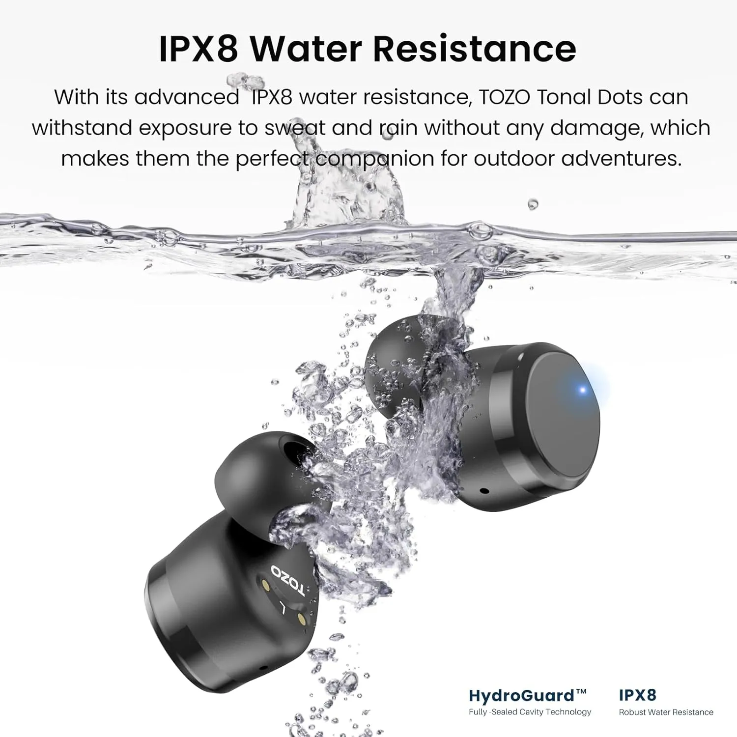 TOZO T12 (Compact Ergonomic Edition) Wireless Earbuds Bluetooth 5.3 Headphones, Call ENC Noise Cancelling Mic, 55Hrs Playtime App Customize EQ IPX8 Waterproof LED Digital Display Premium Sound Headset