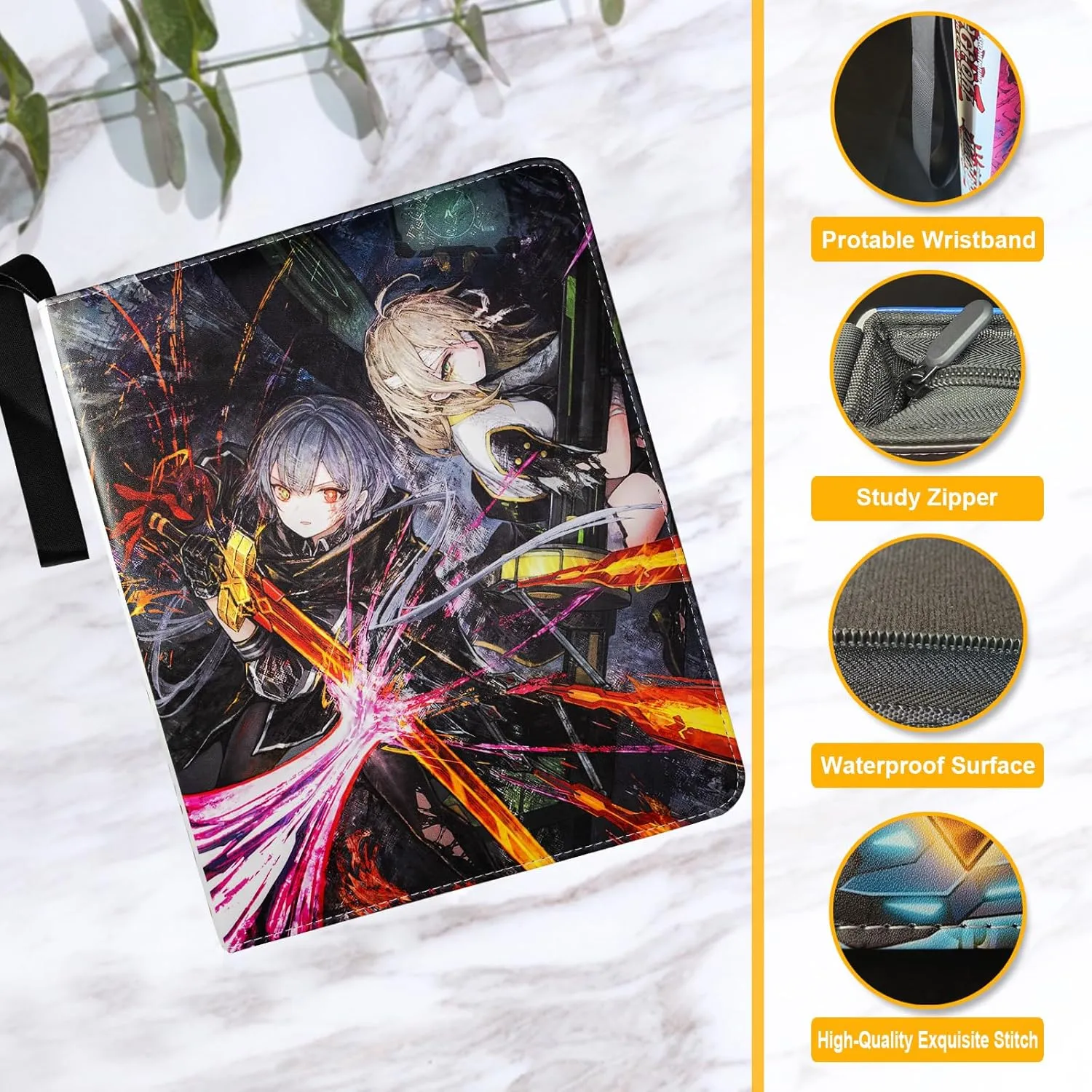 Trading Card Binder for YGO, Fits 900 Cards Card Collector Album Holder,with 40 Removable Sleeves Toys Gifts for Boys Girls