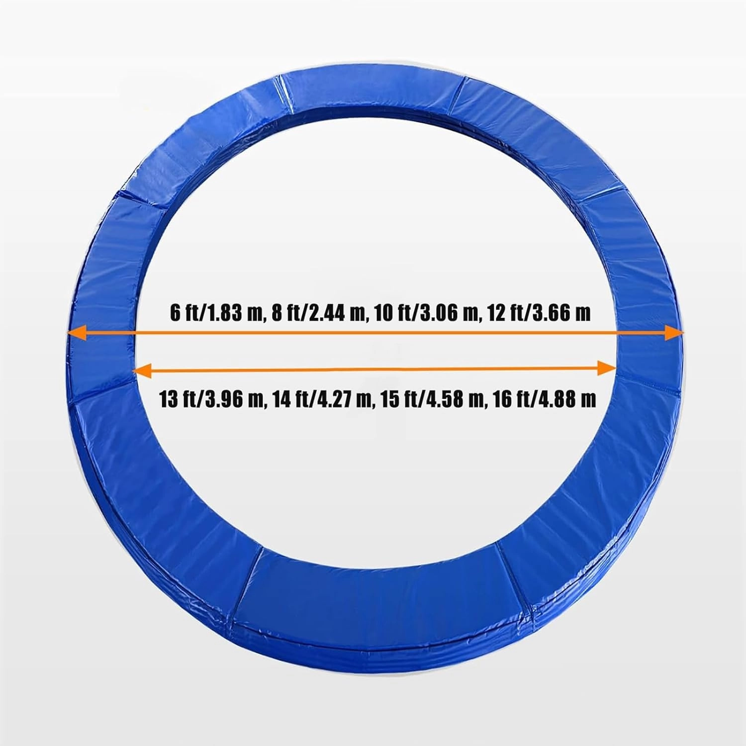 Trampoline Pad, Replacement Trampoline Safety Pad, Round-Trampolines Spring Cover, Tear-Resistant Uv-Resistant, Weather Protection Tarpaulin, Secure Drawstring Attachment,Blue,6 feet 1.83 mete