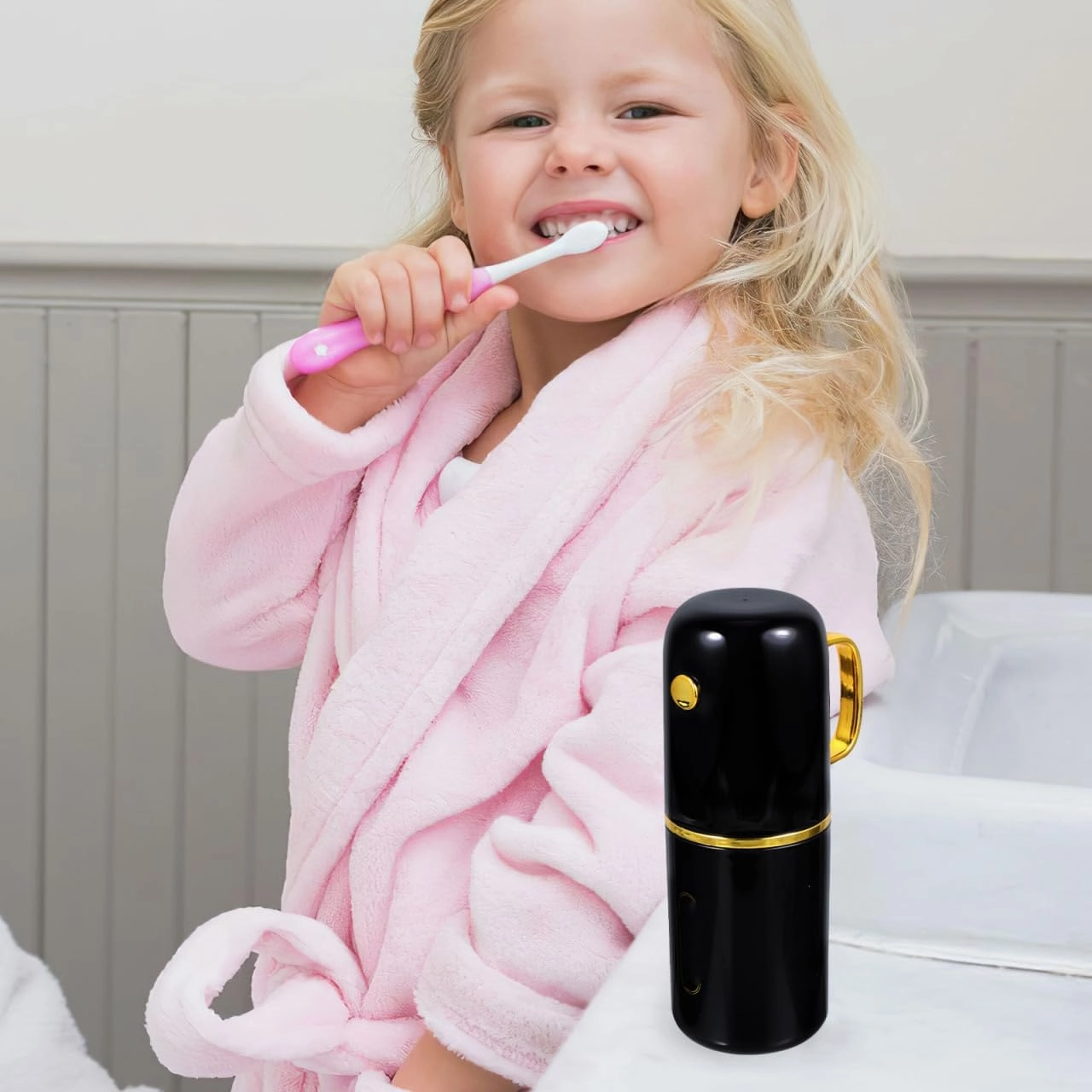 Travel Set 1 Set Travel Toothbrush Case Portable Toothbrush Cup Plastic Toothbrush Toothpaste Holder Container for Home Travel Business Camping Black Travel Toothpaste