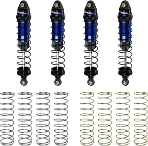 TREAL Mini LMT Shocks Set(4) Aluminum 6061 Front and Rear Assmebly Shock Absorber for 1/18 Losi Mini LMT(Blue)