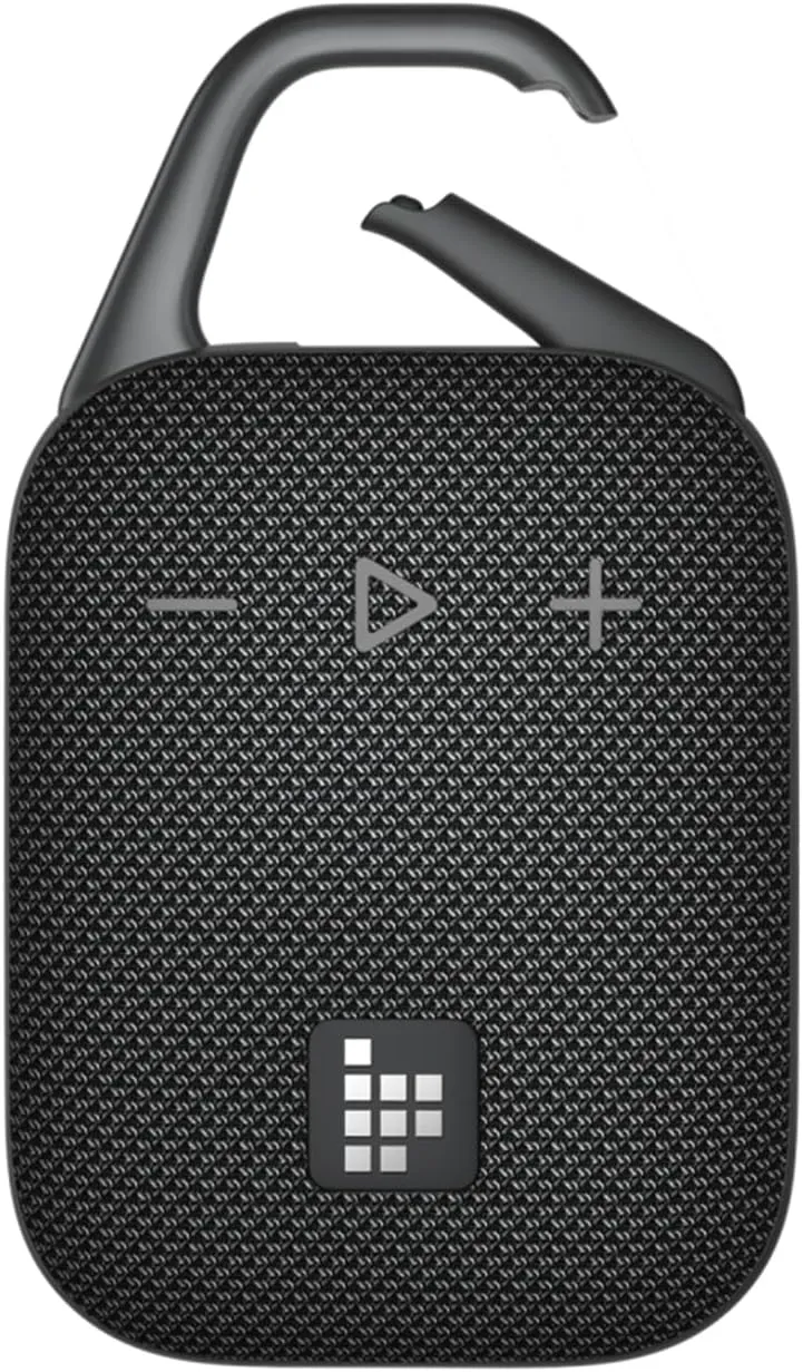 Tronsmart Mirtune H1 Outdoor Bluetooth Speaker, Portable Speaker, 20H Playtime, Loud Sound and Punchy Bass, Integrated Carabiner, IPX7 Waterproof, Customize EQ, BT 5.3 for Cycling, Hiking(Black)