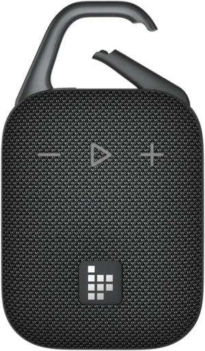 Tronsmart Mirtune H1 Outdoor Bluetooth Speaker, Portable Speaker, 20H Playtime, Loud Sound and Punchy Bass, Integrated Carabiner, IPX7 Waterproof, Customize EQ, BT 5.3 for Cycling, Hiking(Black)
