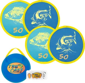 TruCast Fishing Game, Lightweight and Portable Kids Fishing Game with 4 Foldable Fish Targets, Kids Fishing Rod, Easy to Set Up, Perfect for Backyard Parties, Camping Trips, Beach Vacations