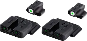 TruGlo Tritium Pro Glow in The Dark Hunting, Tactical, Military Handgun Sight for Smith and Wesson M&P SD9 and SD40 Series Pistols (2 Pack)