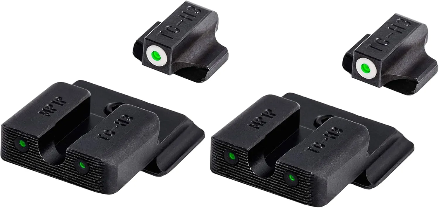 TruGlo Tritium Pro Glow in The Dark Hunting, Tactical, Military Handgun Sight for Smith and Wesson M&P SD9 and SD40 Series Pistols (2 Pack)