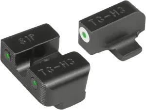 TRUGLO Tritium Pro Night Sights, Compatible with Sig Sauer Handguns | Compact Durable Glow-in-The-Dark Front & Rear Gun Sights with White Focus Lock Front Ring