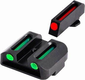 TRUGLO Fiber-Optic Handgun Night Sight | Compact Durable Snag-Resistant High-Visibility Red Front & Green Rear Sight for Handguns