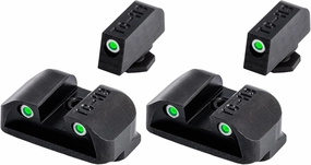 TruGlo Tritium Pro Glow in The Dark Compact Gun Hunting Glock Pistol Sight with Maximum Bright Sights for Glock Sidearm 17, 24, 26, and 27 (2 Pack)