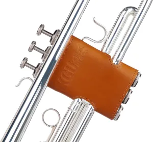 Trumpet valve guard by KGUBrass is the leather trumpet valve protector made of luxurious mild and thick material; use as protection from corrosion, scratches and stains (Orange (kadis))