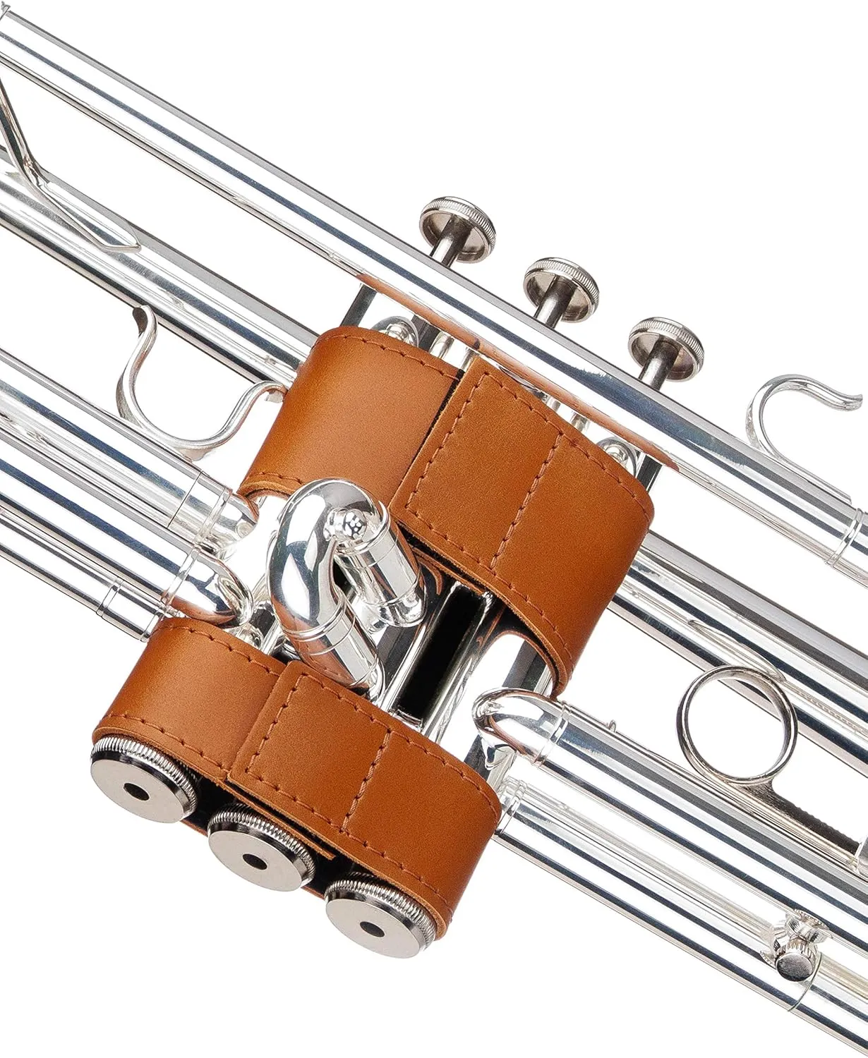 Trumpet valve guard by KGUBrass is the leather trumpet valve protector made of luxurious mild and thick material; use as protection from corrosion, scratches and stains (Orange (kadis))