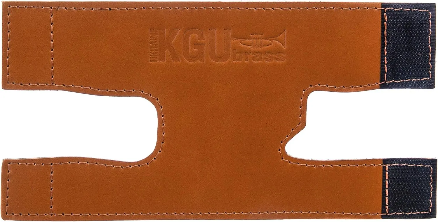 Trumpet valve guard by KGUBrass is the leather trumpet valve protector made of luxurious mild and thick material; use as protection from corrosion, scratches and stains (Orange (kadis))