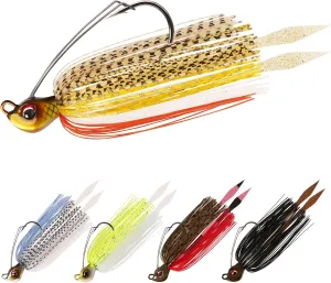 TRUSCEND Fishing Jigs with Ultra Smooth Teflon Hook, Tour Grade Titanium Weed Guard Swim Jigs, Valuable Weedless Skirted Jig, Well-Made Fishing Lures for Crappie Bass Trout, Freshwater Fishing Gear