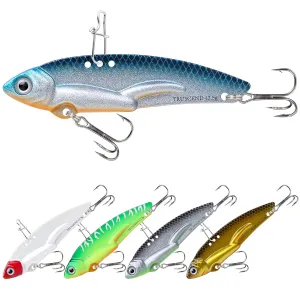 TRUSCEND Valuable Fishing Jigs of Captain's Favorite, Shiny Saltwater Spoons Perfect for Jigging, Slow Pitch Jig Catch More Fish, Durable and Well-Made Bass Salmon Tuna Fishing Lures with Sharp Hook