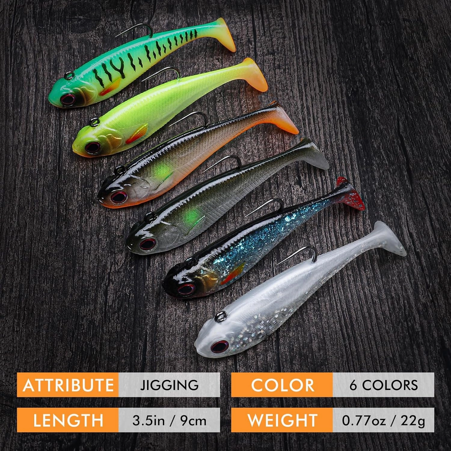 TRUSCEND Pre-rigged Fishing Jig Lures for Freshwater and Saltwater, Innovative Super Durable TPE Bass Lures, Lifelike Shrimp Crayfish Swimbait, Weedless Lure for Crappie Trout Walleye, Keep Separately