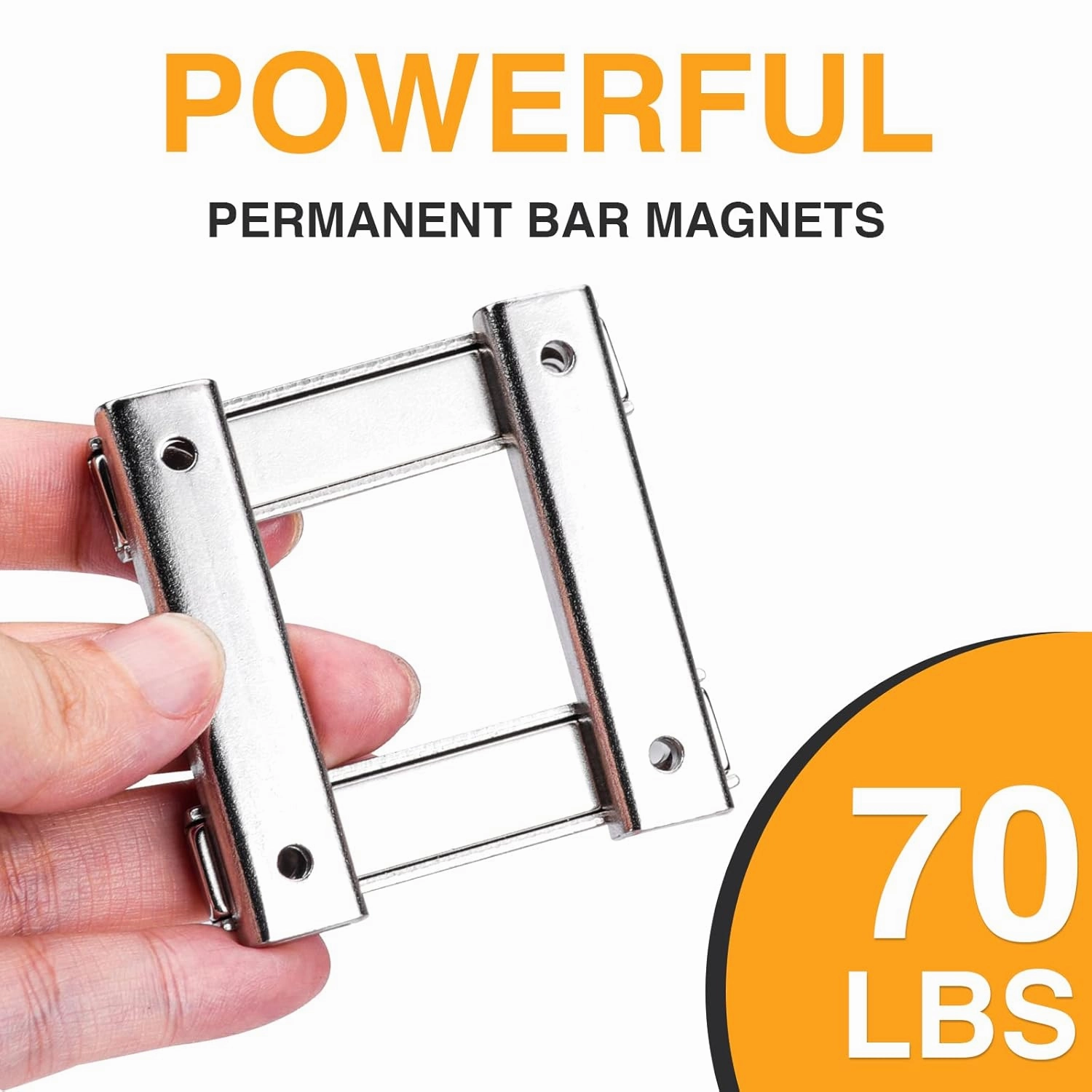 TRYMAG Neodymium Bar Magnets Countersunk, 80 Lbs Rectangle Pull 60x13.5x5mm, 15 Rap Earth Magnet Strip Pack - Wall Mounting, Heavy Duty With Screws