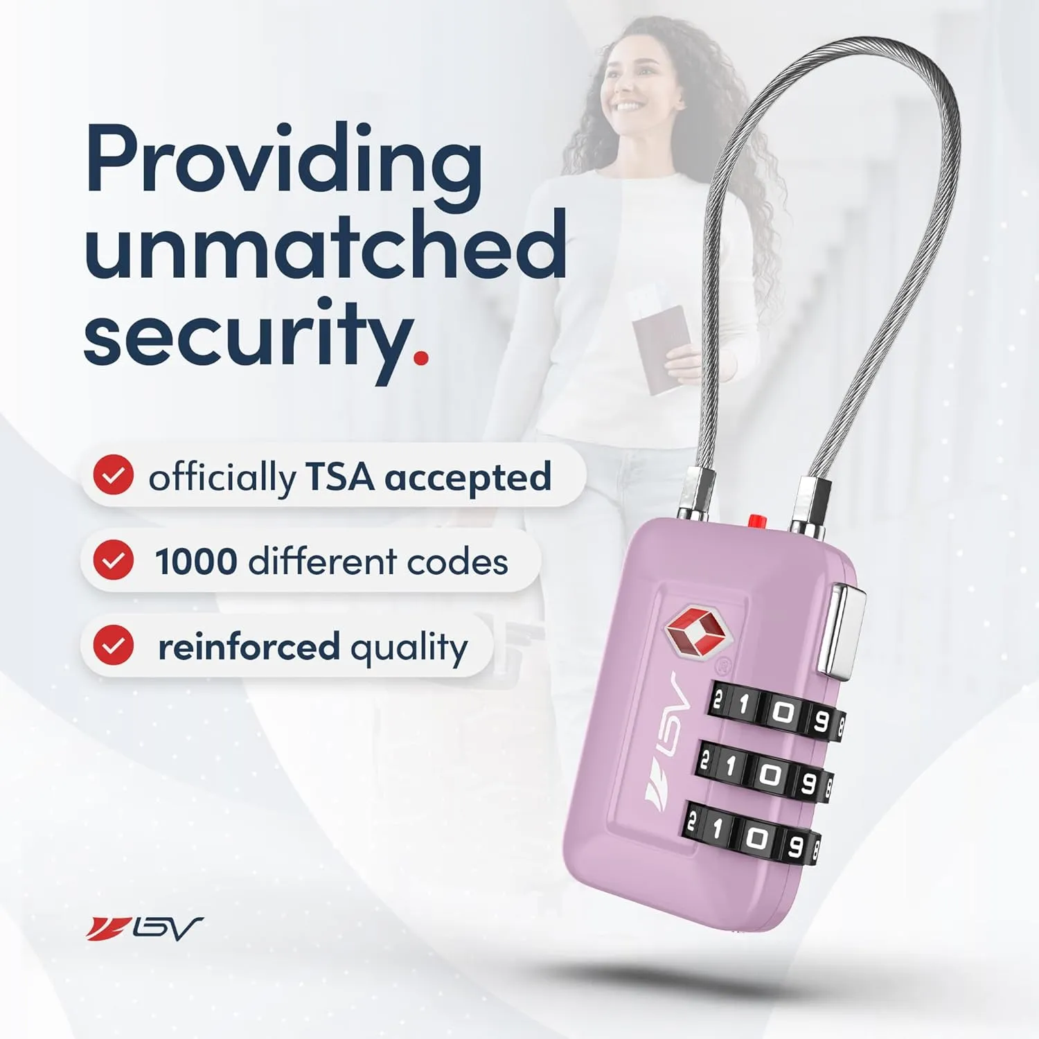 TSA Accepted Luggage Travel Lock, Set-Your-Own Combination Lock for School Gym Locker, Luggage Suitcase Baggage Locks, Filing Cabinets, Toolbox, Case (Purple, 6 Pack)