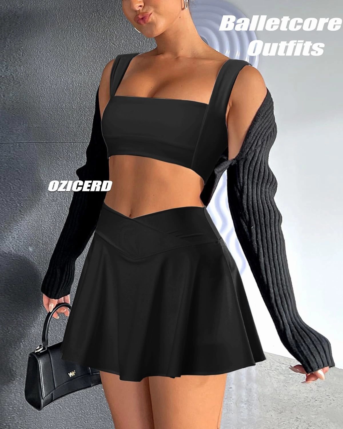 Two Piece Tennis Skirt Sets for Women 2 Piece Mini Skirt Set Going Out Golf Skort Athletic Skirt Pickleball Outfit