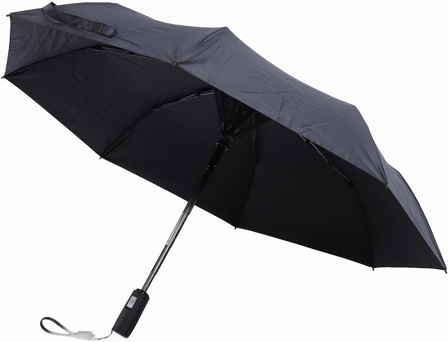 Umbrella With Fan, UPF 50 Rain Umbrella USB Rechargeable Sun Cooling Umbrella With Built In Fan Small Personal Fan Sun Umbrella For Chair Folding Compact Umbrella For Hot Day
