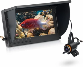 Underwater Fishing Camera: 6'' HD 1080P Ice Fishing Camera with OLED Display, 220° Wide-Angle Lens, 8 IR Lights, 25m/82ft Cable-DVR Portable Fish Finder for Sea, Lake, Boat, and Kayak Fishing