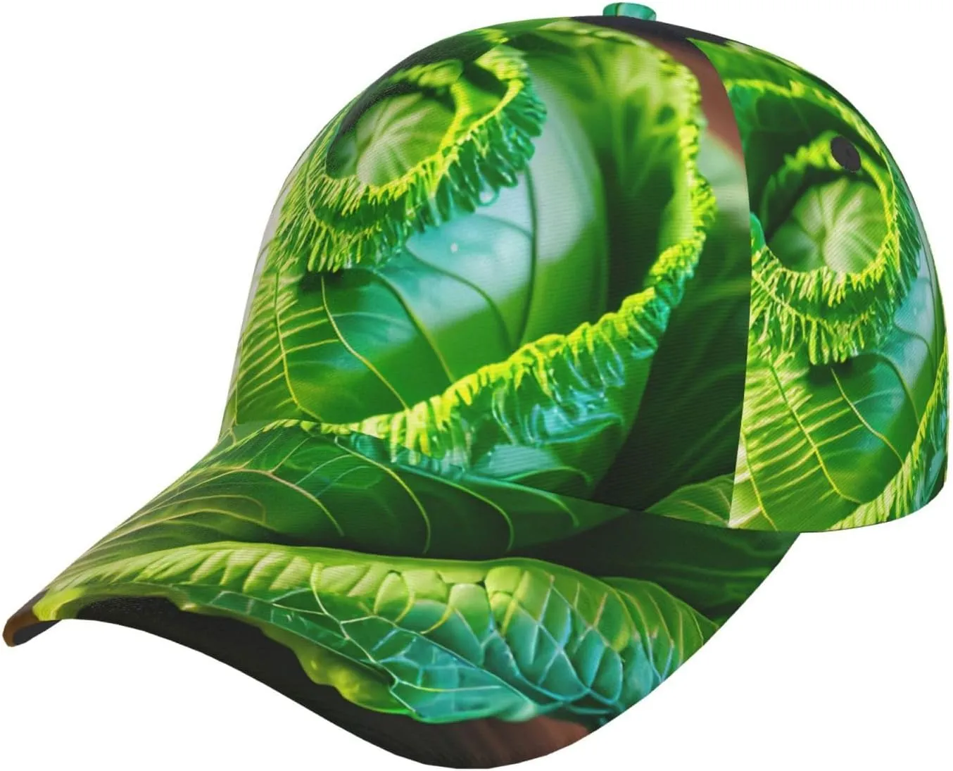 Unisex Adult Adjustable Bright Cabbage Print Baseball Cap Black