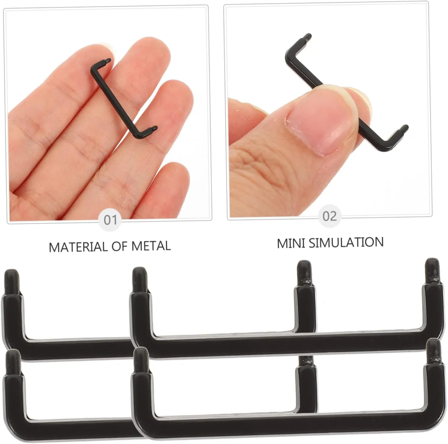 Uonlytech 24pcs Miniature Furniture Handles for Dollhouse Drawer Doors Pull Handles Mini Furniture Accessories for Boys and Girls Toy House Decoration