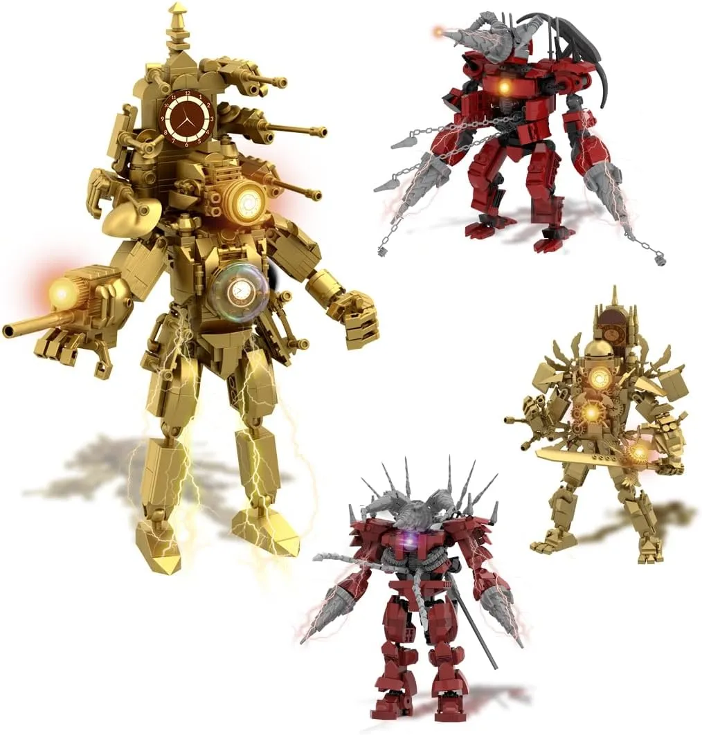 Upgraded Titan Clock Man Building Block Toys, Toilet Titan Building Blocks, Action Figure Set (Electric Drill Man)