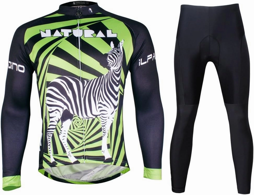 Uriah Men's Bicycle Jersey Long Sleeve 3D Gel Padded Pants Sets Tights