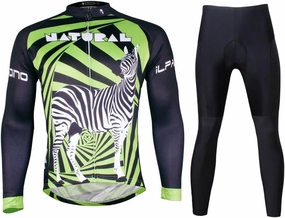Uriah Men's Bicycle Jersey Long Sleeve 3D Gel Padded Pants Sets Tights