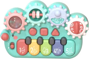 Vaguelly Animal Shape Musical Toy Fun Lighting Educational Toy for Boys and Girls Cartoon Hedgehog Design Handheld Music Instrument Engaging Colors for Cognitive Development Battery Not
