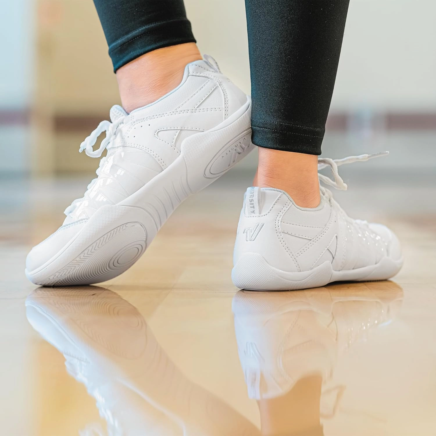Varsity Spirit Charge Cheer Shoes for Women - Lightweight and Durable White Cheer Shoes for Cheerleaders and Athletes