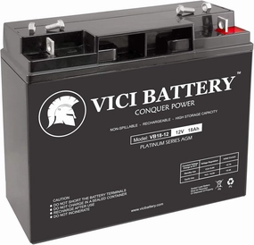 VICI Battery VB18-12 - 12V 18AH Replacement for Gamewell-FCI B-17 12V 18Ah Sealed Lead Acid Battery