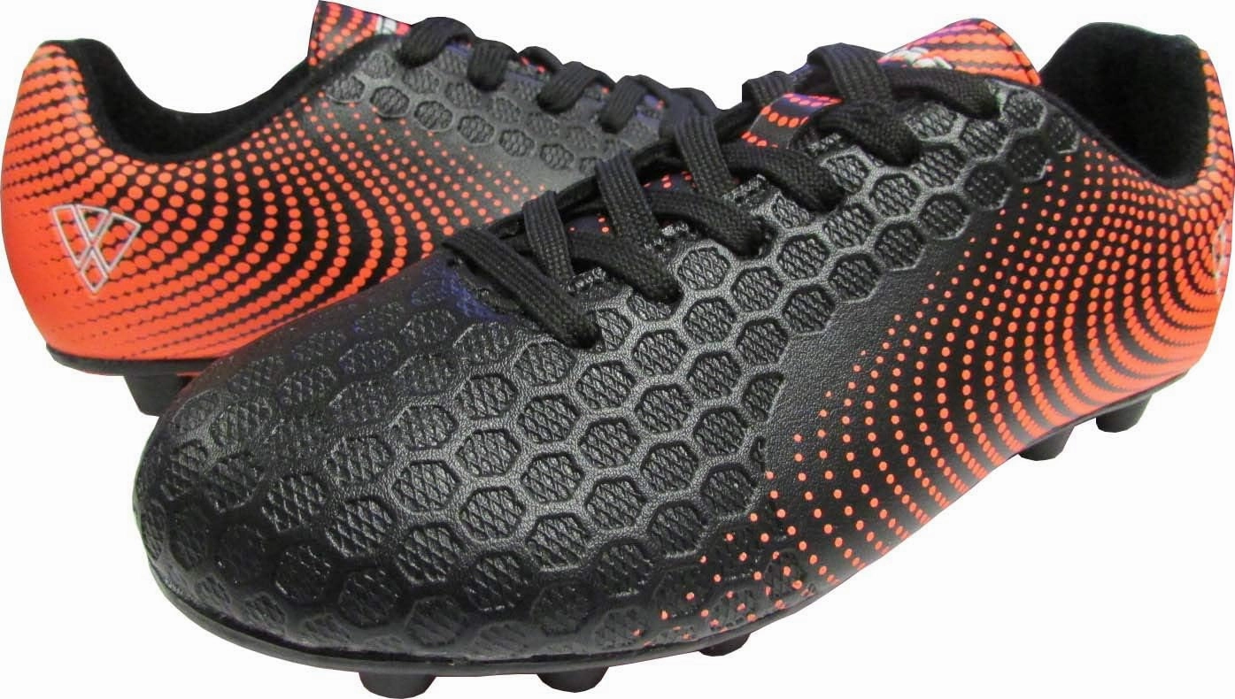 Vizari USA Stealth Boys Girls Soccer Cleats | Youth Firm Ground Athletic Outdoor Football Shoes for Toddler, Little Kid, Big Kid | Lightweight & Durable
