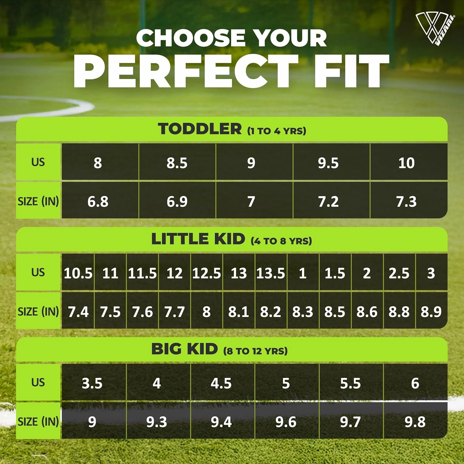 Vizari USA Stealth Boys Girls Soccer Cleats | Youth Firm Ground Athletic Outdoor Football Shoes for Toddler, Little Kid, Big Kid | Lightweight & Durable