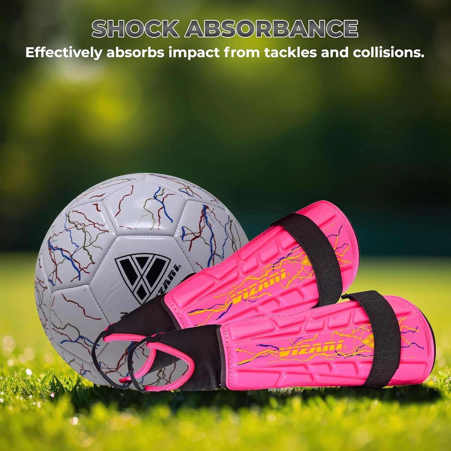 Vizari Zodiac Soccer Shin Guards | Lightweight & Durable PP Shell | Detachable Ankle Protection | Youth Soccer Shin Guards | Soccer Equipments