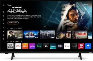 VIZIO 43-inch 4K UHD LED Smart TV w/Dolby Vision HDR, WiFi 6, Bluetooth Headphone Capable, Apple AirPlay, Google Cast Built-in (V4K43M-08, New)