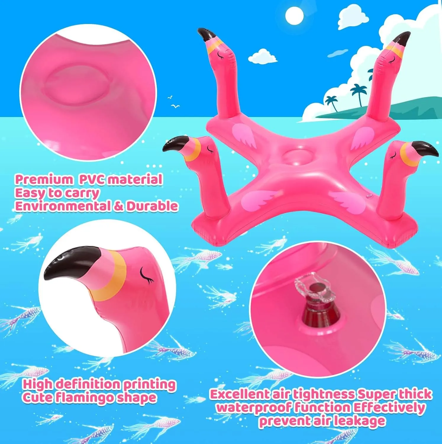 Voiiake Pool Floats Toys Games Set, Inflatable Cross Ring Toss Game Toy with 6pcs Rings for Kids Adults Family, Swimming Pool Water Game