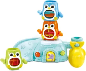 VTech - 1, 2, 3 Empilo Penguins, Baby Stacking Tower Bath Toy, Interactive and Musical Igloo with Trio of Penguins and 2 Suction Cups, Gift for Children from 1 Year