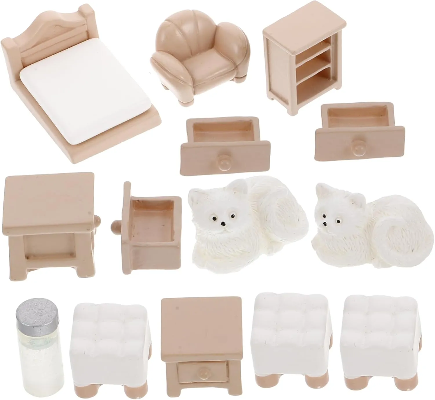 Wakauto 1set Miniature Dollhouse Furniture Accessories for Bedroom Living Room and Kitchen Compact Design for Creative Play for Dollhouse Enthusiasts