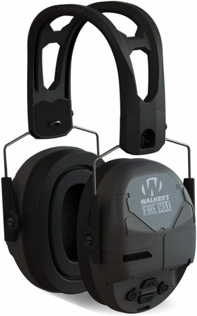 Walker's Rechargeable Lightweight Shooting Hunting Range Electronic Slim Low Profile Hearing Protection FireMax Earmuffs