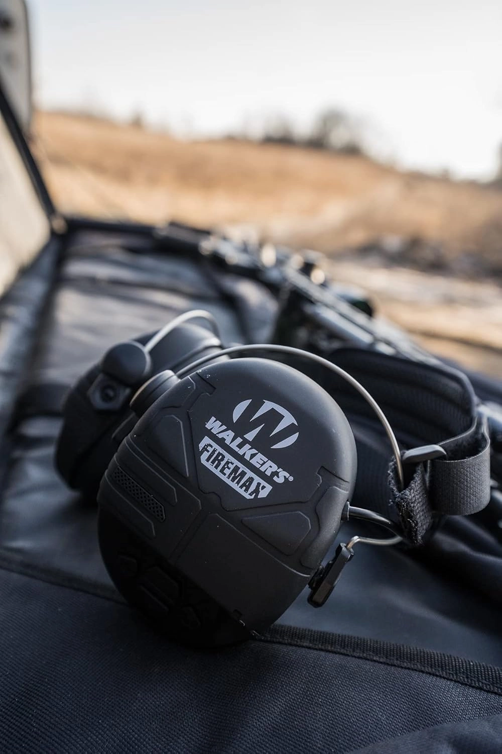 Walker's Rechargeable Lightweight Shooting Hunting Range Electronic Slim Low Profile Hearing Protection FireMax Earmuffs