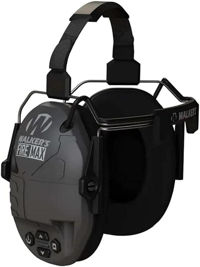 Walker's Rechargeable Lightweight Shooting Hunting Range Electronic Slim Low Profile Hearing Protection FireMax Earmuffs