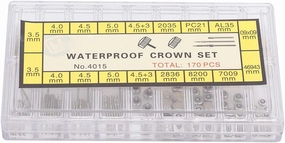 Watch Repairing Tool,Watch Crown Accessory, Stainless Steel Watch Crown Spring Set Watch Repairing Tool Accessory