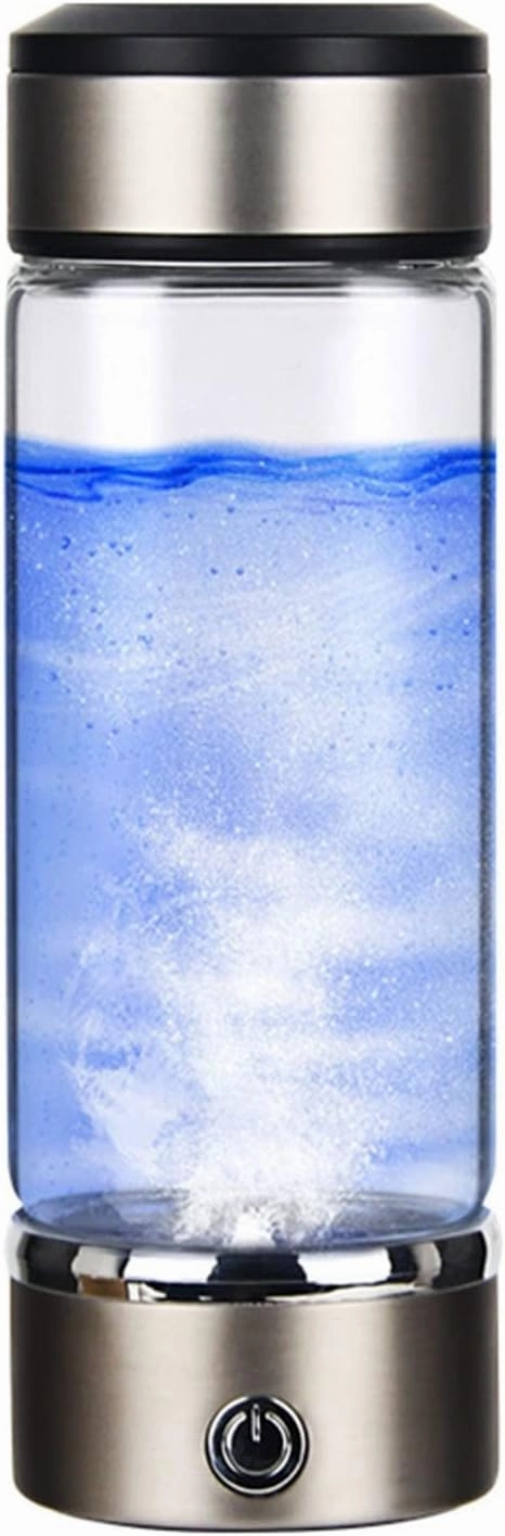 Water Purifiers, Portable Hydrogen Rich Water Bottle Hydrogen Water Generator Ionizer USB Rechargeable Mode 3 Mins Make Hydrogen Content Up to 800-1200 PPB High Concentration Hydrogen Water 360Ml