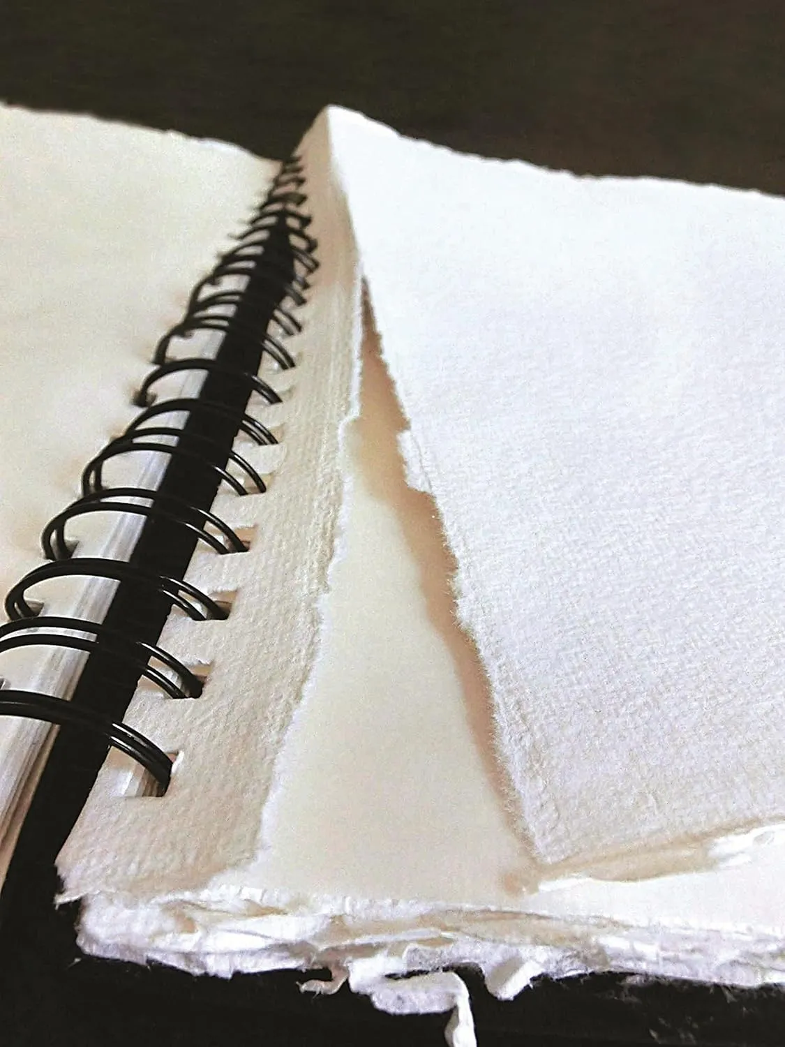 Watercolor Paper Wiropad, 24 Sheets, 6x12 (140lb/300g) | Handmade 100% Cotton Rag, Cold Pressed, Acid-Free Water Color Paper with 4 Natural Deckle Edges, Watercolor Pad Sketchbook