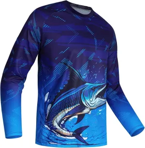 Weimostar Fishing Shirts for Men Long Sleeve Sun Protection Funny Tee T-Shirt