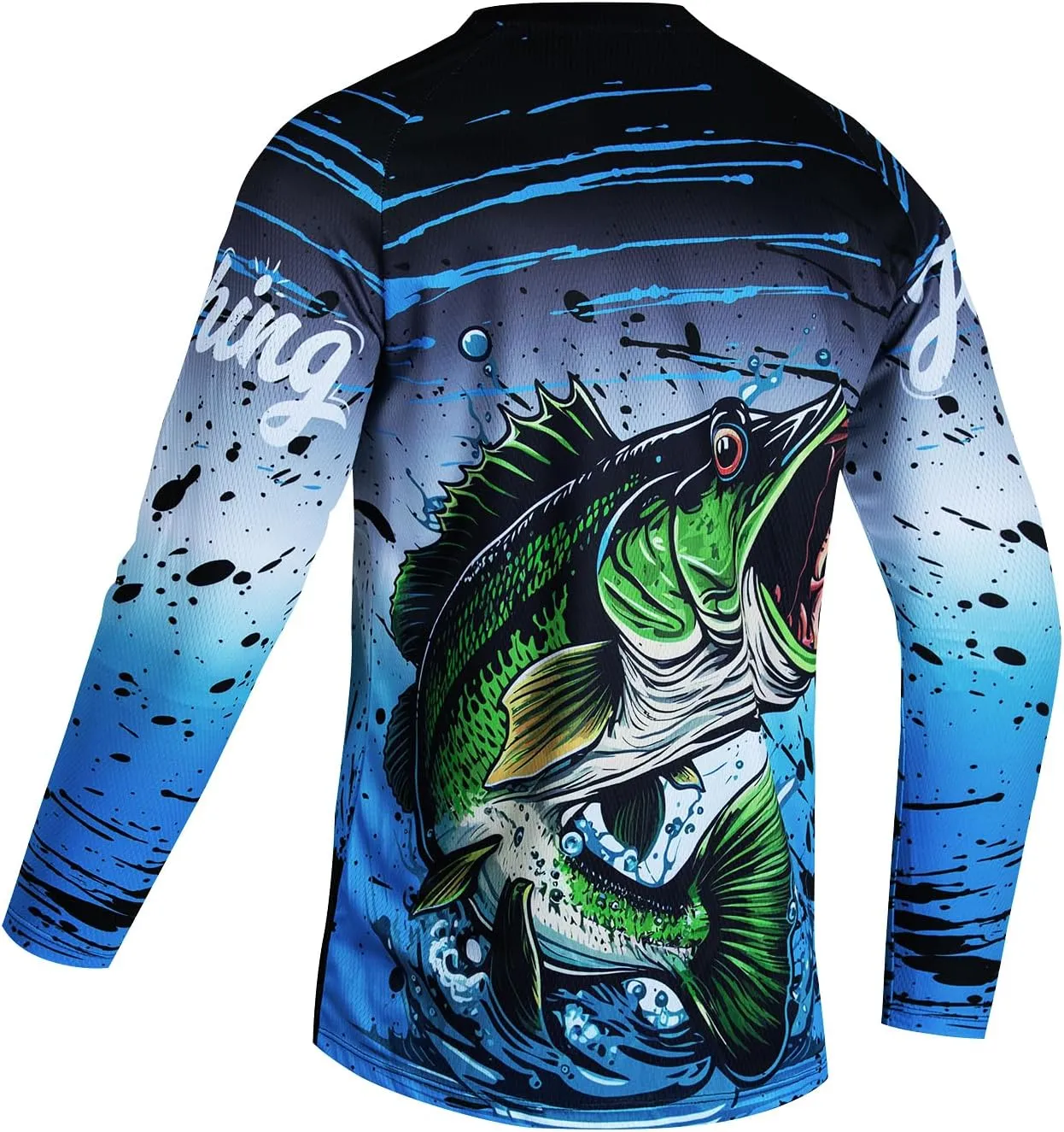 Weimostar Fishing Shirts for Men Long Sleeve Sun Protection Funny Tee T-Shirt